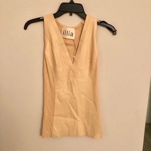 NWT Illia Beige Leather Tank Top Small